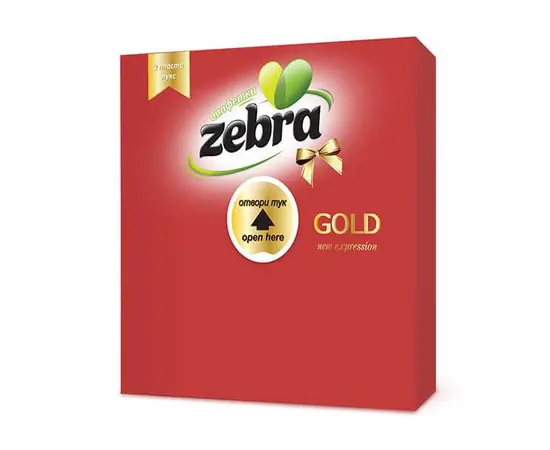 Салфетки Zebra Deluxe красный 33чx33 см