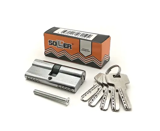 ცილინდრი Soller F5 70 მმ პროფილის გასაღები ქრომი