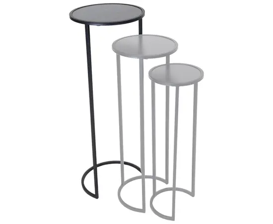 სადგამი ყვავილის ქოთნის Mega Collections Eton Plantstand Round Black D33H88