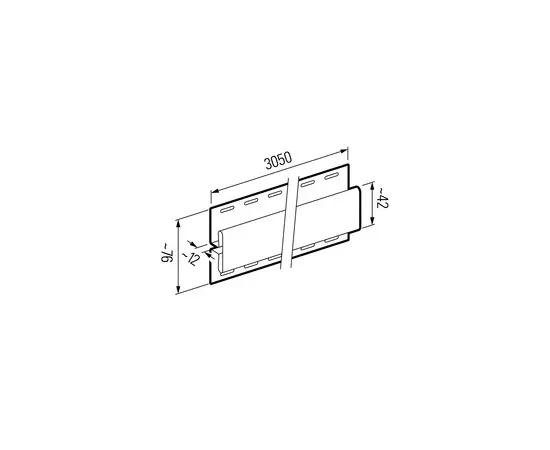 Планка соединительная VOX Nature SVP-18 Кедр Серебристый 3.05 м