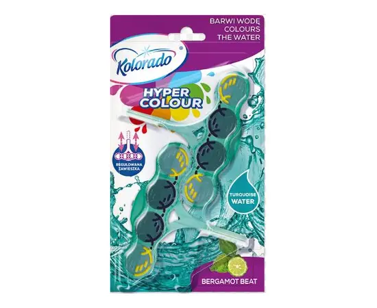 ტუალეტის ბლოკი Hyper Colour 2x45 გ ფირუზისფერი ბერგამოტი/WCCHC32