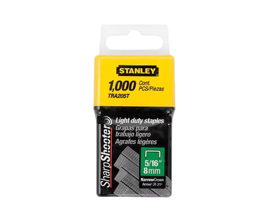 სტეპლერის პისტოლეტის ტყვიები  Stanley TRA205T 8 მმ/5/16" 1000 ც