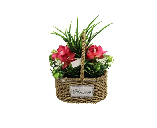 Artificial flowers in a basket 30 cm