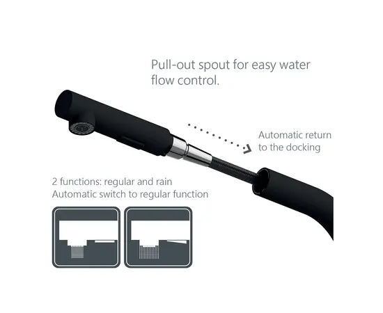 Kitchen faucet with pull-out spout Rubineta Bruno-21 PO