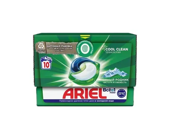 Капсулы для стирки Ariel горный родник 10x19.5 г