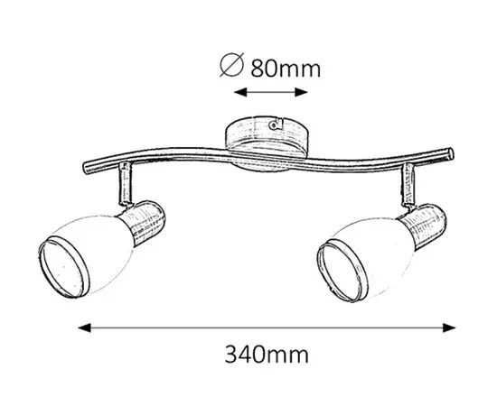 Spot lamp Rabalux Elite 5971 E14 2X MAX 40W