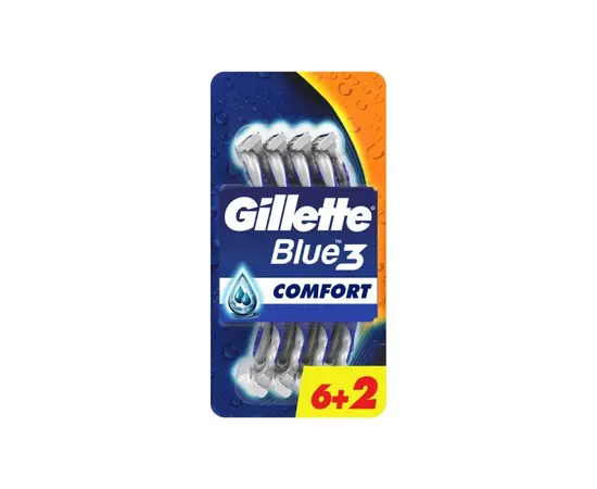 Станок одноразовый для бритья Gillette Comfort Blue3 6+2 шт