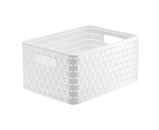 Storage basket Rotho 11l COUNTRY A5+ white