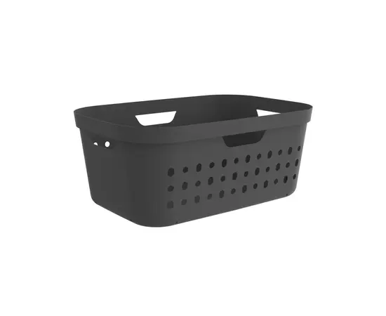 Linen basket Rotho Jona 39l black