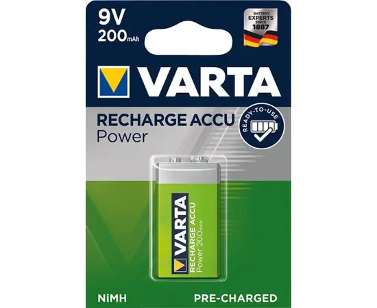 Rechargeable Battery VARTA Ready to use 9V 6LR61 200 mAh 1 pcs