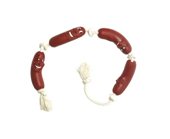 Игрушка для собак Flamingo сосиска на веревке 70см