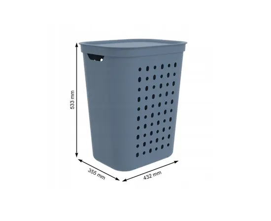 Linen basket Rotho Jona 55l blue