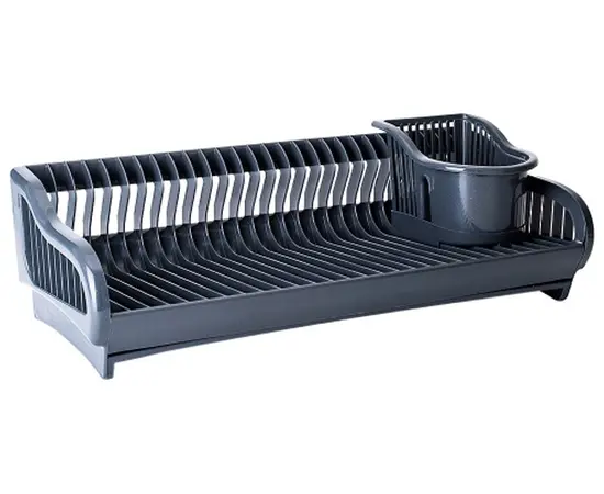 Сушка для посуды Aleana 2 в 1 53x23x19 см антрацит