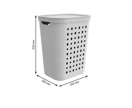 Linen basket Rotho Jona 55l gray