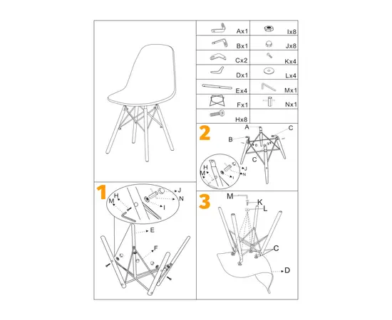 Kitchen chair white