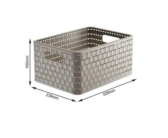 Storage basket Rotho 11l COUNTRY A5+ cappuccino