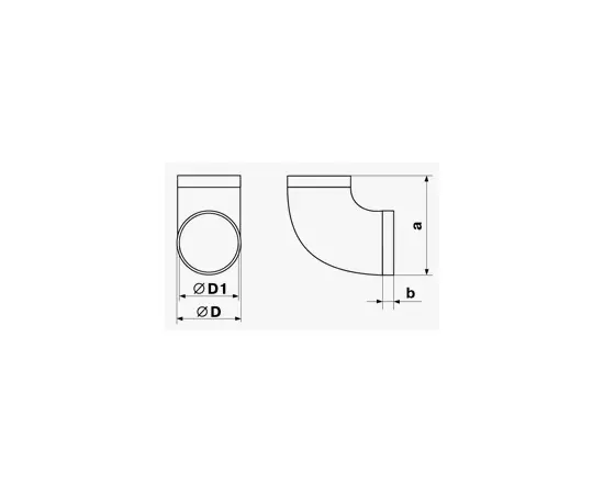Соединитель воздуховодов 323 Domovent 189x150x147 mm