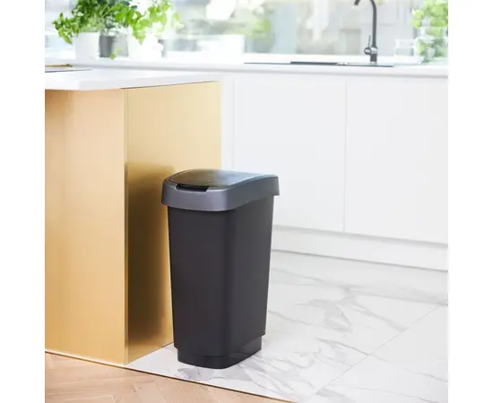 Ведро мусорное Rotho TWIST 25л серое