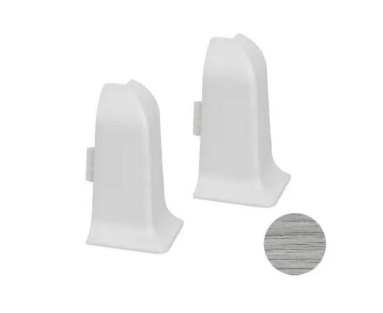 Наружный угол для плинтуса VOX PVC Esquero E-620 дуб светло-серый 2 шт.
