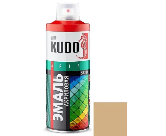 Эмаль универсальная акриловая Satin Kudo KU-0A1001 RAL 1001 бежевая 520 мл