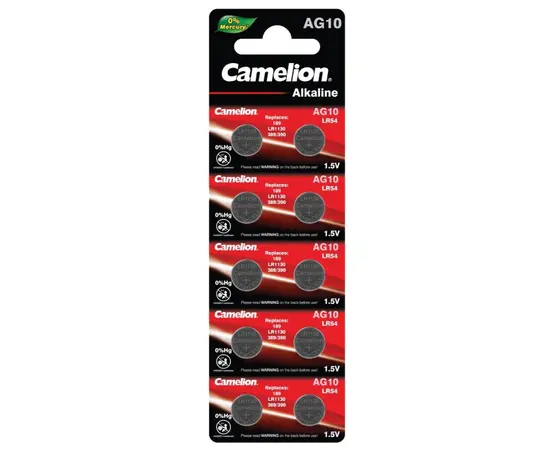 Батарейка Camelion AG10-BP10 Alkaline LR54 10 шт