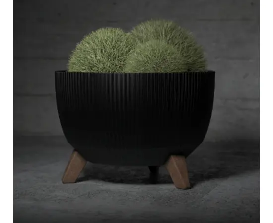 ქოთანი ყვავილის Lamela Bowl ROMA ECO recycled 330 jumper - black 12,4 L