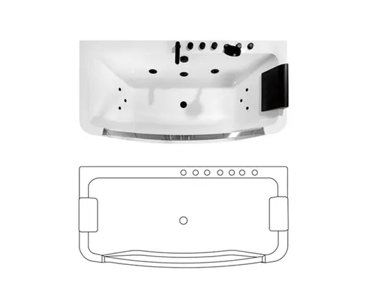 Hydromassage bathtub ZS-9207 850x1730x650 mm