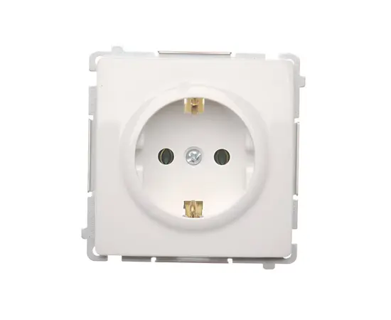 Socket SIMON Basic Modul with grounding white