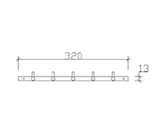 Towel hanger Tema Prima Model Robe Hooks 74305 B-e Black
