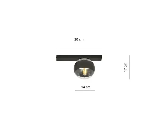 Светильник EMIBIG FIT 1 E14 1x MAX 40W черная полоса