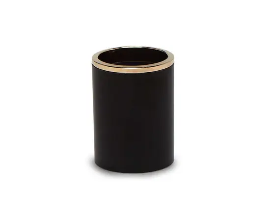 Glass for toothbrushes Primanova Lenox Black-Gold