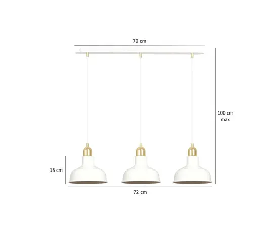 Pendant EMIBIG Ibor 3 E27 3x MAX 60W white