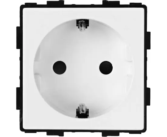 როზეტი ჩარჩოს გარეშე Socket Style 16A დამიწებით და შტორებით თეთრი