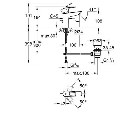 Washbasin faucet Grohe Start Classic OHM S 23778001