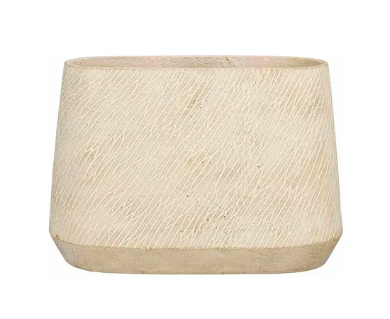 Ceramic pot Camino pot oval taupe - l42xw20xh30cm