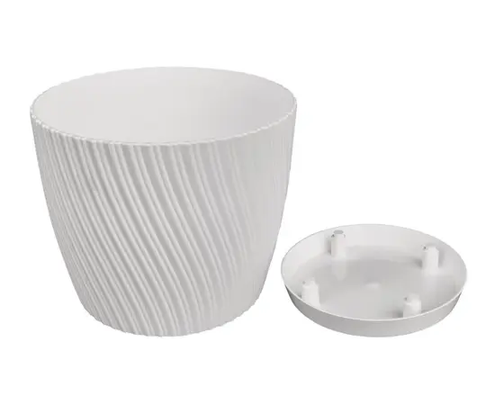 საყვავილე ქოთანი სადგამით FORM PLASTIC Mika 19 თეთრი
