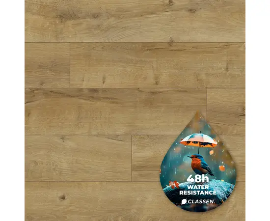 ლამინატი წყალმდგრადი Classen Life Oak Brescia 1285x192x8 AC5/33 4V