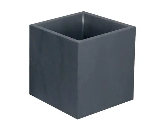ქოთანი პლასტმასის EDA Plastiques POT CARRE VOLCANIA DECOR PIERRE 39,5x39,5x43,5სმ 31ლ