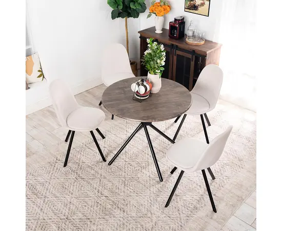 Стул 53x44x82.5 см Beige SUNFLOWER SLUBBED BEIGE 6PCS