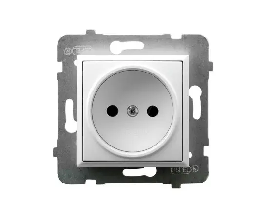 Розетка Ospel Aria GP-1U/m/00 1 местная белая