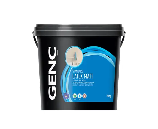 Краска для интерьера силиконовая Genc Standart Latex Mat 7.5 л