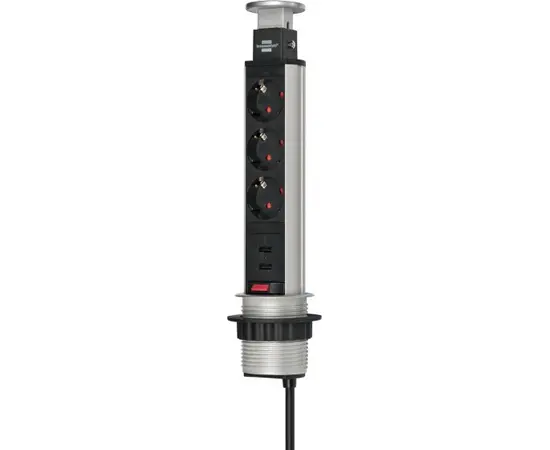 Удлинитель-башня 3 Brennenstuhl 2м 2 USB