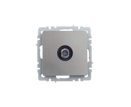 Розетка IEK TV BRITE RTV11-0-BrS оконечная сталь