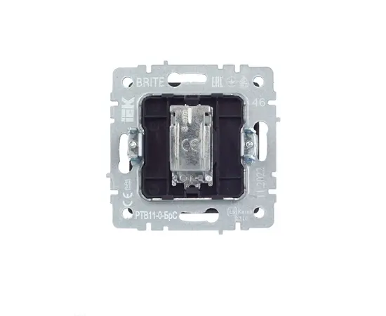 Розетка IEK TV BRITE RTV11-0-BrS оконечная сталь