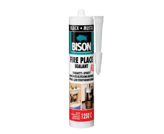 წებო-ჰერმეტიკი ცეცხლგამძლე Bison Fire Place Sealant 530 გ