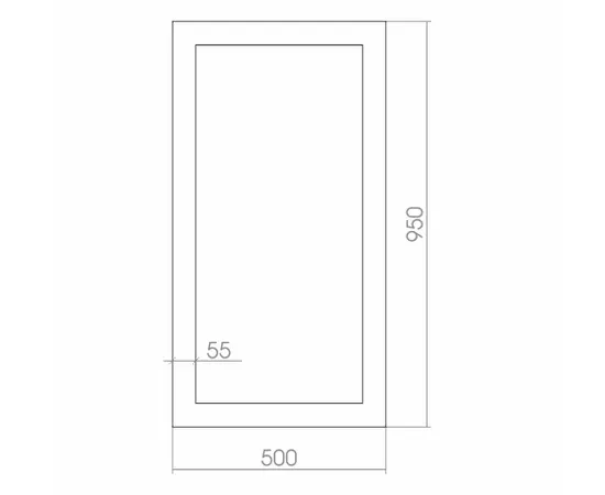 Зеркало Silver Mirrors Beli Glianec ,500x950 мм