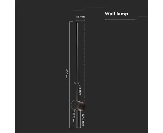 Настенные светильники V-TAC LED 12W 4000К 1590Lm черный IP65 6835
