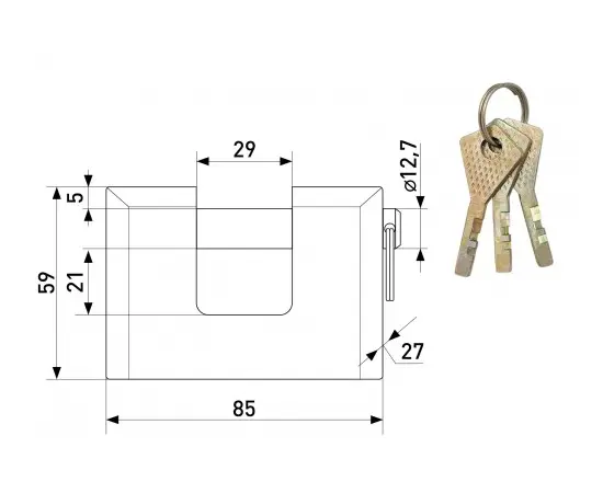 ბოქლომი Soller HBX 113-028 90 მმ