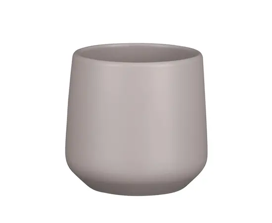 Ceramic pot Amber pot round taupe matt - h15,5xd17cm
