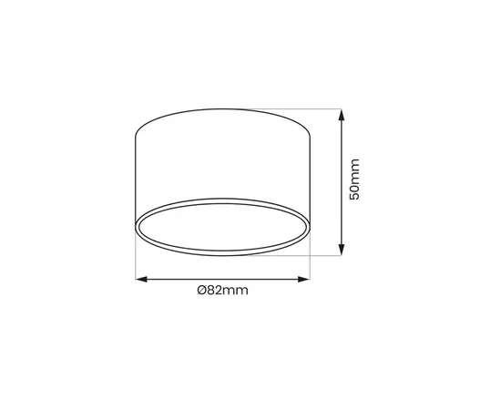 Downlight Milagro ML1200 Cyklop Ø82 1 Gx53 black